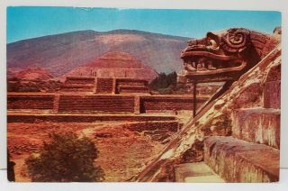 Mexico Temple De Quetzalcoatl Ancient City Of San Juan Teotihuacan Postcard A1