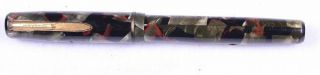 Vintage Inkograph Model: 70 - 200 Marbleized Red Black Gray Fountain Pen