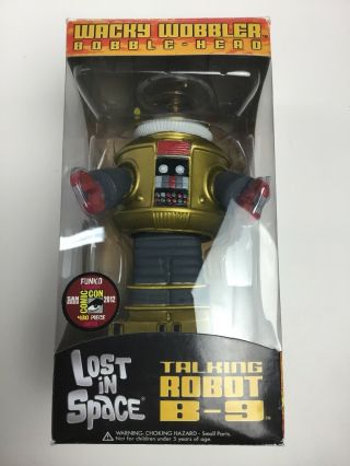 Funko Sdcc 480 Pc Edition Lost In Space B - 9 Gold Robot Wacky Wobbler Bobblehead