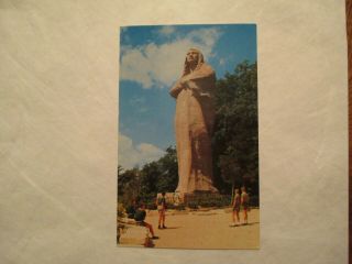 Black Hawk Statue Lowden State Park Oregon Illinois Il Postcard