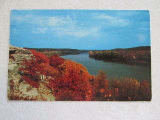 A619 Postcard View Of Rock River From Oregon Il Illinois