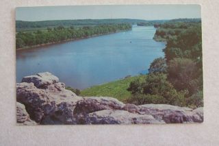 B384 Vintage Postcard Rock River Castle Rock Blackhawk Trail Oregon Il Illinois