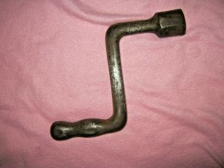 Antique Cast Iron Hand Crank Mark With Large Letter (s) 13/16 " Opening