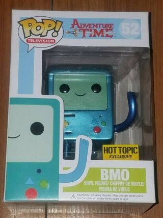 Funko Pop Tv 52 Blue Metallic Bmo Adventure Time Hot Topic Exclusive