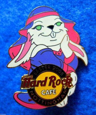 Nottingham Easter Bonnet Hat White Rabbit Bunny Series Hard Rock Cafe Pin Le100
