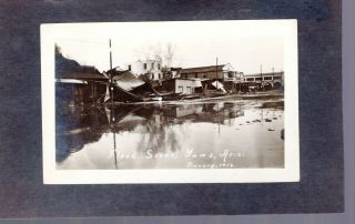 3 3/4 " X 6 " Photograph Of " Flood Scene,  Yuma,  Az.  January,  1916.  Not A Postcard