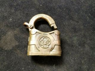 Vintage Y&t Yale & Town Brass Lock Padlock Open No Key 2 " X 2 - 1/2 "