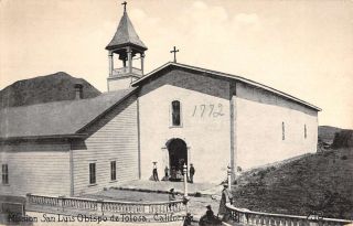 San Luis Obispo California Mission De Tolosa Antique Postcard K80046