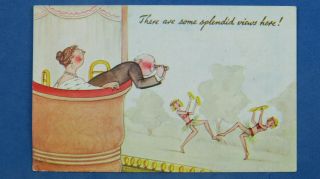 Vintage R Tuck Comic Postcard 1910s Theatre Stage Music Hall Variety Vaudeville