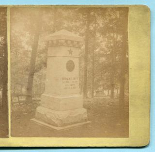 Civil War Gettysburg Battlefield Mumper Stereoview 145th Ny Infantry Monument