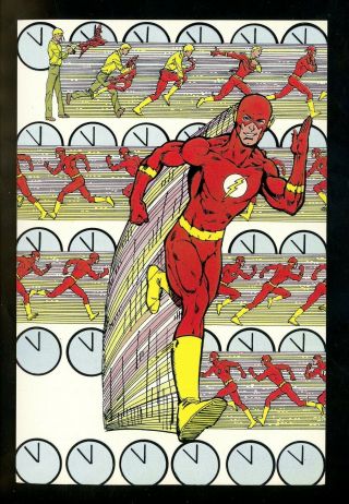 Comic Chrome Postcard Dc Comics 1984 The Flash