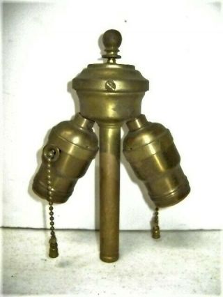 Antique Lamp Cluster With Bryant Sockets