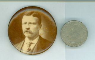 1904 Vtg President Theodore Roosevelt Political Campaign Pinback Button 1 3/4 "
