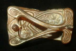 Circa 1920 Art Nouveau Cast Iron Bronzed Rocker Blotter w/Owl Motif 2