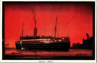 Kenneth Shoesmith R.  M.  S.  P.  Orca Passenger Ship Vintage Postcard R31
