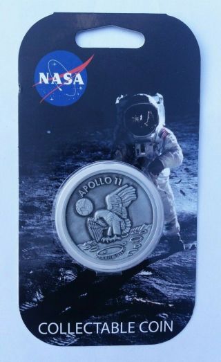 UK NASA APOLLO 11 50TH ANNIVERSARY (1969 - 2019) MOON LANDING SPACE MEDAL / COIN 3