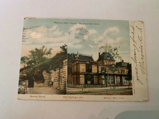 Vintage 1909 Maurice Bath House The Fountain Head Hot Springs Arkansas Postcard