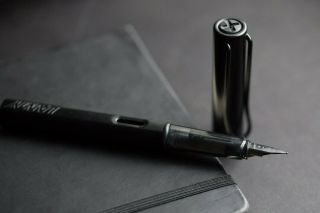 Lamy Al - Star Black Aluminum Fountain Pen Ef Nib W/converter