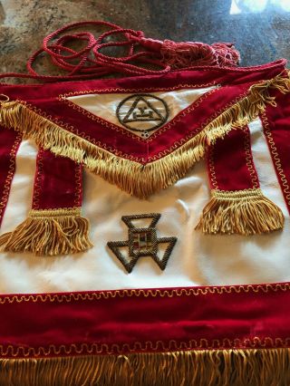 Vintage Masonic Royal Arch Past High Priest Apron (c E Ward Co. ,  Ohio)