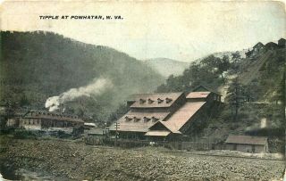 Tipple At Powhatan,  West Virginia,  Mining,  1914,  Vintage Postcard