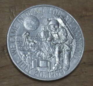 1969 JPL Apollo XI Moon Landing Commemorative Coin Made w/Heat Shield Metal 2