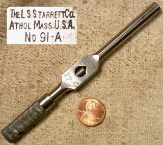 L S Starrett No 91 A Machinist Tap Wrench Handle Good Shape Read