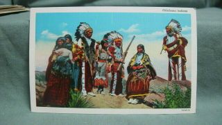 Postcard Native American Indian Oklahoma Indians