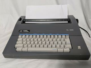 Vintage Smith Corona Sl 500 Electric Portable Typewriter With Cover