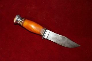 Rare Early M.  Mogal Inc Ny,  Ny Hunting/skinning Knife W/bakelite Handle 1930 