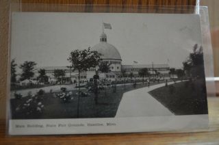 C 1910 Main Building - State Fair Grounds - Hamline Minnesota Postcard