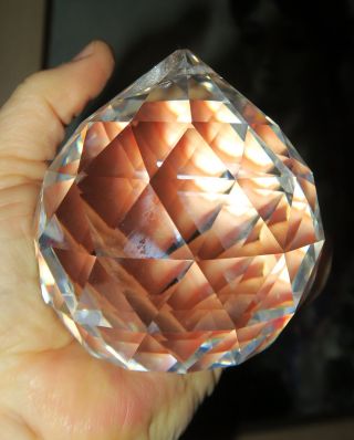 Large Lamp Chandelier Crystal Glass Prism Part Ball Rainbow Suncatcher
