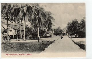 Native Quarter,  Victoria: Labuan Postcard (c5539).