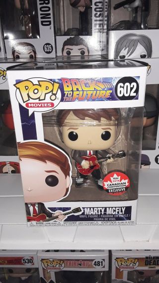 Funko Pop Marty Mcfly W/guitar Canadian Fan Expo Exclusive Back To The Future