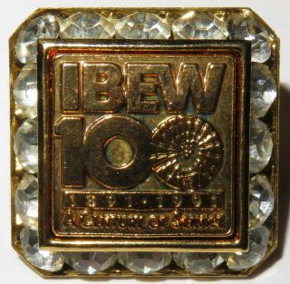 Ibew Vintage Lapel Pin - A Century Of Service 1891 - 1991 - 100th Anniversary