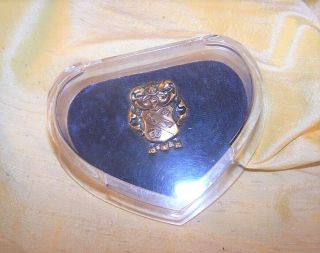 Vintage Sigma Nu Fraternity Smaller Lucite Pin / Jewelry Box W/ Large Crest