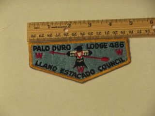 Bsa Boy Scout Oa Flap Lodge 486 Palo Duro S1 Patch