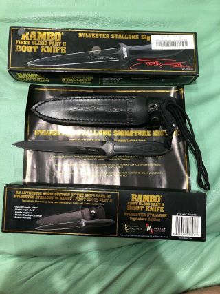 Rambo First Blood Part Ii Boot Knife Sylvester Stallone Signature Edition