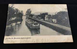 1906 Vintage Real Photo Postcard Rppc Delaware & Lehigh Canal Hope Pa
