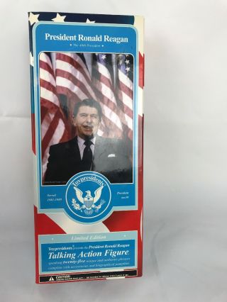 President Ronald Reagan Action Figure Talking In The Box