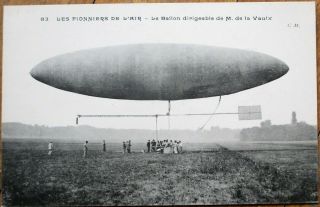 Airship/dirigible French Aviation 1907 Postcard: Le Dirigeable De M.  De La Vaulx