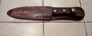 Vintage Remington Dupont Rh6 Jigged Handle Hunting Knife W/sheath - 5 " Blade