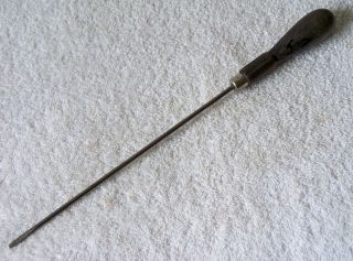 Vintage Stanley Made In Usa Black Handled Long 11 - 1/2 " Small Slotted Screwdriver