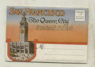 C1915/20 San Francisco,  California Postal Folder - The Queen City