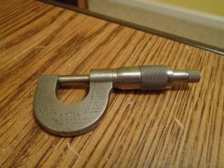 Rare Vintage L S Starrett No.  218 Micrometer 1/2 " Machinist Tool.  500