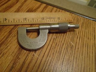 Rare Vintage L S Starrett No.  218 Micrometer 1/2 