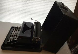 Vintage Royal Portable Typewriter Touch Control Black 1930s Era Glass Keys 3