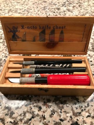 vintage x - acto knife set 3