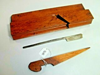 Wood Plane,  THERELL Vintage Woodworkers Molding Cut,  Wooden Wood Plane 6