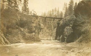 Bridge River Pacific Northwest C - 1910 Hydraulic Mining Rppc Photo Postcard 2575