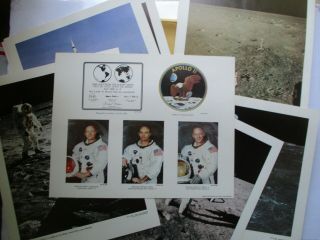 Nasa Picture Set No.  4 Of Twelve Large Color Photos Of Apollo 11,  1969,  Envelope